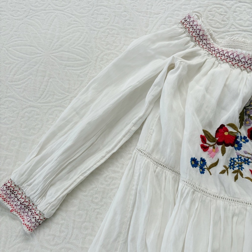 Free People Sunbeams Off‎ the Shoulder Mini Dress Sz M - Picture 6 of 14